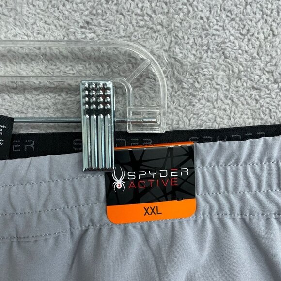 NEW Spyder Active Men's XXL Light Gray Athletic Shorts 90% Polyester 10% Spandex - Picture 4 of 9